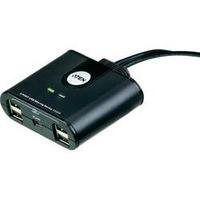 2 ports USB 2.0 changeover switch ATEN US224-AT Black