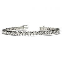 2 Prong Setting Round Diamond Designer Bracelet