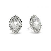 2 Prong Setting Halo Earring