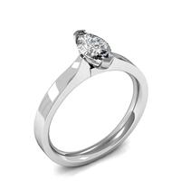2 Prong Setting Marquise Diamond Plain Engagement Ring