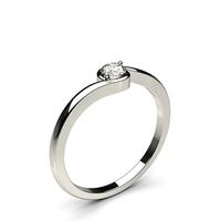 2 Prong Setting Plain Engagement Ring