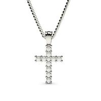 2 Prong Setting Cross Pendant