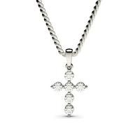 2 Prong Setting Cross Pendant