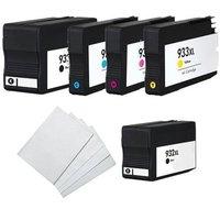 2 x HP 932XL (Black) and 1 x HP 933XL Colour Set Remanufactured Cartridges + 1 Free Paper