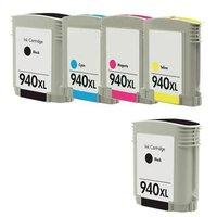 2 x Black HP 940XL and 1 x Colour Set HP 940XL C/M/Y (Remanufactured) + 1 Free Paper