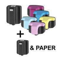 2 x Black HP 363 and 1 x Colour Set HP 363 (Remanufactured) + 1 Free Paper