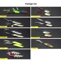 20Pcs Multiple Fishing Metal Sequins Lures Fishing VIB Baits Wire Baits Hooks Fishing Lures with Box