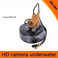20M / 30M Cable Underwater Fishing Video 600TVL SONY CCD Fishing Camera 24pcs White LEDs Nightvision Waterproof Fish Finder