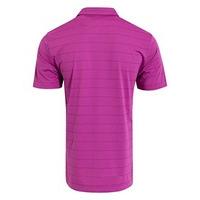 2016 Cutter & Buck DryTech Pinstripe Tech Polo Short Sleeve Mens Golf Polo Shirt Purple/Black Medium