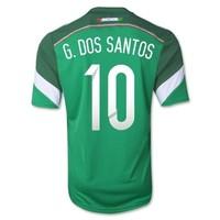 2014-15 Mexico World Cup Home Shirt (Dos Santos 10)