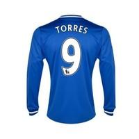 2013-14 Chelsea Home Long Sleeve Shirt (Torres 9) - Kids