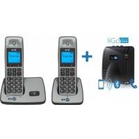 2000 Twin DECT Cordless Phone with Bluewave Link To Mobile Hub