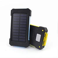 2017 New Portable Waterproof Solar Power Bank 10000mah Dual-USB Solar Battery Charger powerbank for all Phone Universal Charger