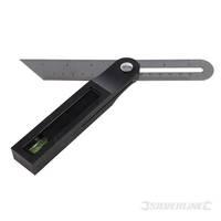 200mm Silverline Sliding T Bevel With Spirit Level