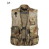 2015 Summer Camouflage Grid Mesh Breathe Freely High Grade Cotton Mountifational Fishing Hunting Vest