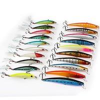 20pcslot mixed minnow fishing lures bass crankbait tackle 86cm 115cm s ...