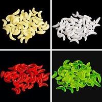 200 pcs Fishing Lures Soft Bait Lure Packs Grub Multicolored g/Ounce, 20 mm/1\