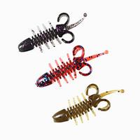 20 pcs Soft Bait Fishing Lures Soft Bait Champagne Red Blue yellow shad purple flash g/Ounce, 48 mm/2\
