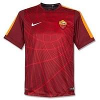 2014-2015 AS Roma Nike Pre-Match Training Jersey (Red)