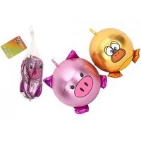 20cm Metallic Pig And Duck Mega Balloon - 2 Assorted Designs.