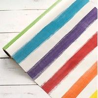 20 painted stripe paper table runner