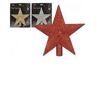 20cm Christmas Glitter Tree Top Star (gold)
