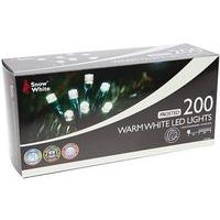 200 Frosted Warm White LED Fairy Christmas Lights
