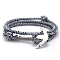 2015 New High Quality Jewelry Navy Risers Silver Anchor Bracelet For Men Women inspirational bracelets Christmas Gifts