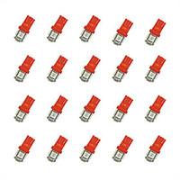 20Pcs T10 55050 SMD LED Car Light Bulb Red Light DC12V