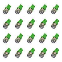 20Pcs T10 55050 SMD LED Car Light Bulb Green Light DC12V