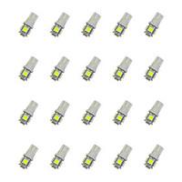 20Pcs T10 55050 SMD LED Car Light Bulb White Light DC12V