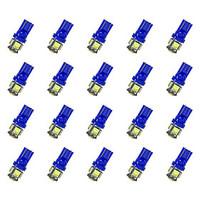 20pcs t10 55050 smd led car light bulb bule light dc12v