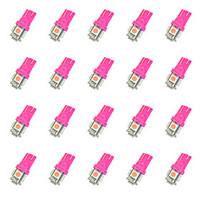 20Pcs T10 55050SMD LED Car Light Bulb Pink Light DC12V