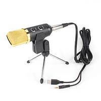 2017 New Useful hot wired high quality stereo condenser microphone with holder clip for chatting karaoke portable PC