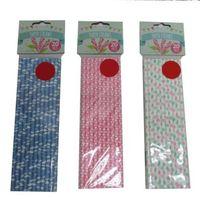 20 Pack of Paper Straws - Pink and Green Spots
