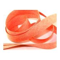 20mm chambray denim cotton bias binding tape coral