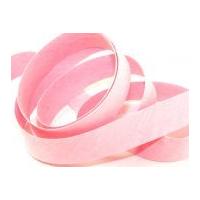 20mm chambray denim cotton bias binding tape pink