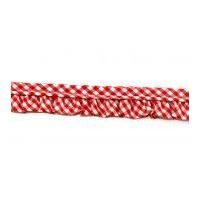 20mm Frilled Gingham Piping Edging Trimming Red