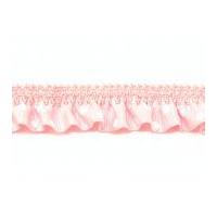20mm Polka Dot Frilled Stretch Trimming Pale Pink