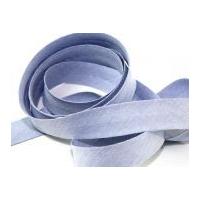 20mm chambray denim cotton bias binding tape light blue