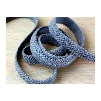 20mm Stretch Knitted Elastic Braid Grey