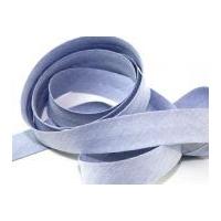 20mm Chambray Denim Cotton Bias Binding Tape Light Blue