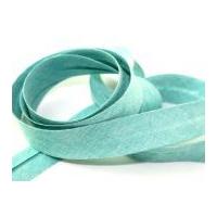 20mm Chambray Denim Cotton Bias Binding Tape Turquoise