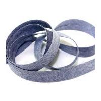 20mm Chambray Denim Cotton Bias Binding Tape Blue