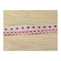 20mm ribbon lace vintage style trimming pink