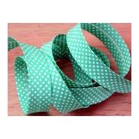 20mm essential trimmings dotty print cotton bias binding tape light gr ...