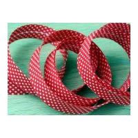 20mm essential trimmings dotty print cotton bias binding tape red