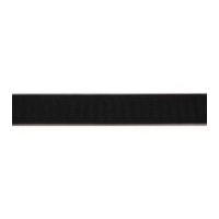 20mm hemline flat ribbed elastic black