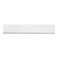 20mm hemline flat ribbed elastic white