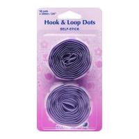 20mm Hemline Hook & Loop Stick On Dots White